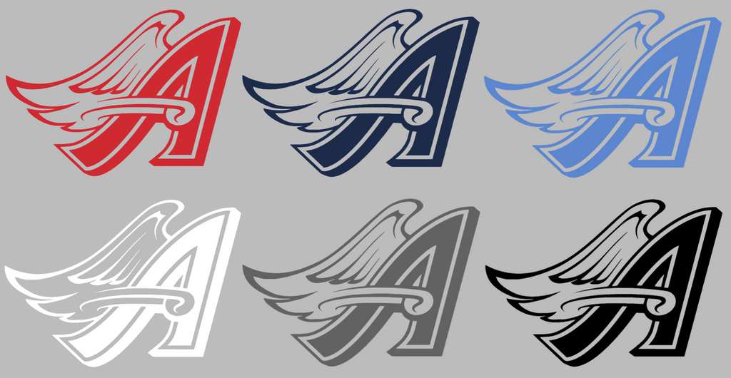 Los Angeles Angels Retro Throwback 1990s-2000s Team Logo Premium DieCut Vinyl Decal PICK COLOR & SIZE