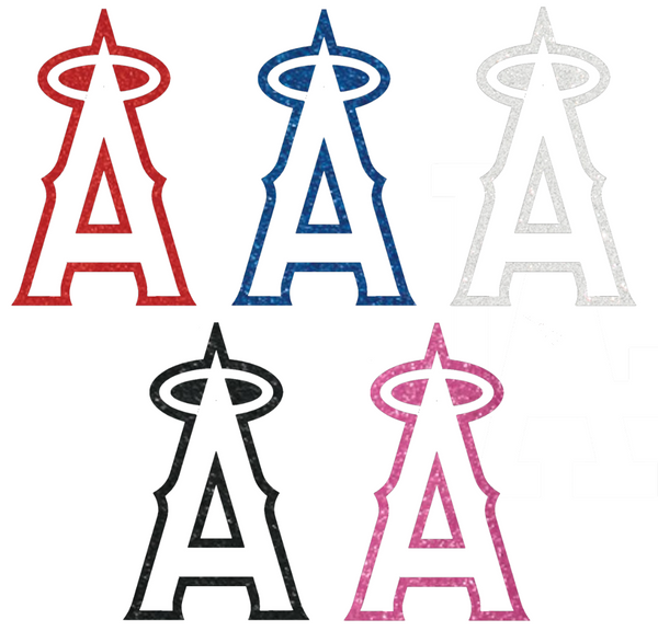 Los Angeles Angels Metallic Sparkle Team Logo Premium DieCut Vinyl Decal PICK COLOR & SIZE