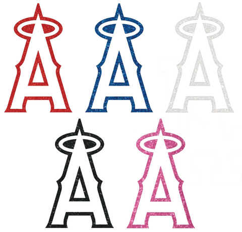 Los Angeles Angels Metallic Sparkle Team Logo Premium DieCut Vinyl Decal PICK COLOR & SIZE