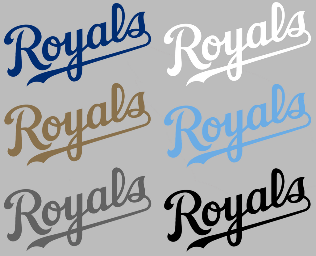 Kansas City Royals Team Name Logo Premium DieCut Vinyl Decal PICK COLOR & SIZE