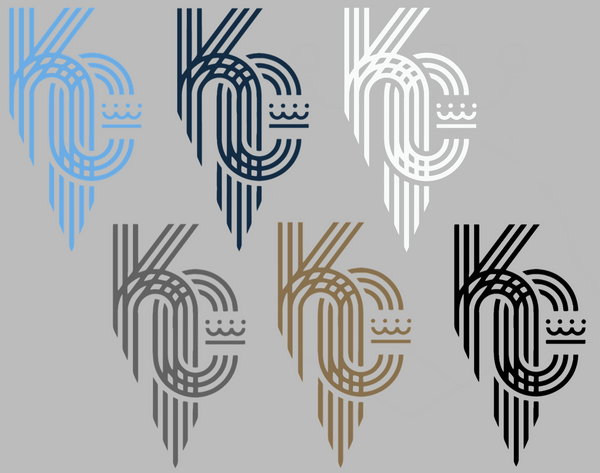 Kansas City Royals City Connect KC Logo Premium DieCut Vinyl Decal PICK COLOR & SIZE