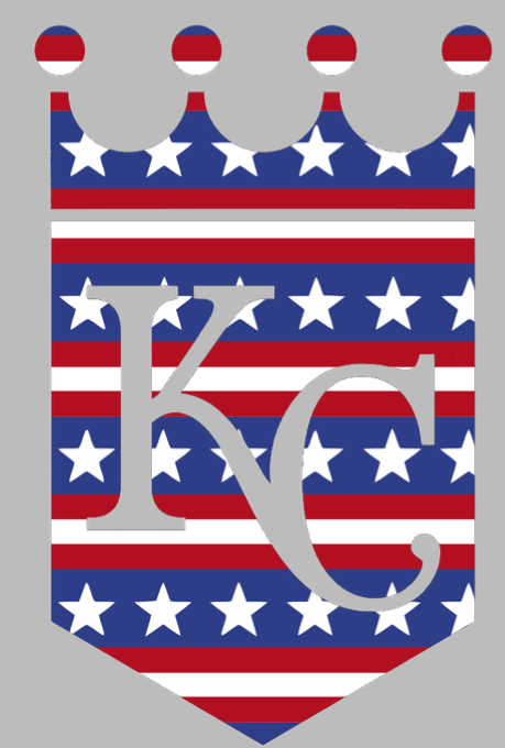 Kansas City Royals Stars & Stripes Team Logo USA American Flag Vinyl Decal PICK SIZE