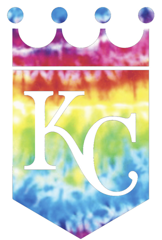 Kansas City Royals Crucial Catch Cancer Team Logo Tie Dye Vinyl Decal PICK SIZE