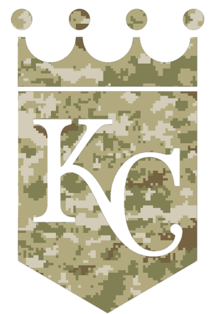 Kansas City Royals Salute to Service Team Logo Camouflage Camo Vinyl Decal PICK SIZE
