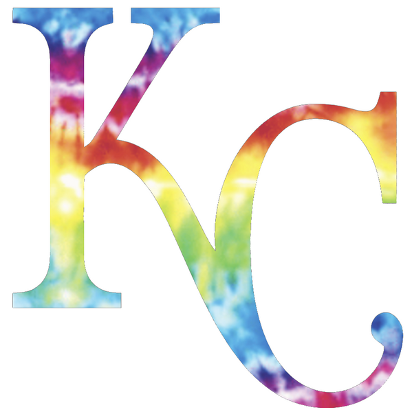 Kansas City Royals Crucial Catch Cancer KC Logo Tie Dye Vinyl Decal PICK SIZE