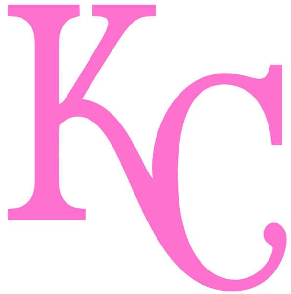 Kansas City Royals Pink Mothers Day Breast Cancer Awareness KC Logo Vinyl Decal PICK SIZE