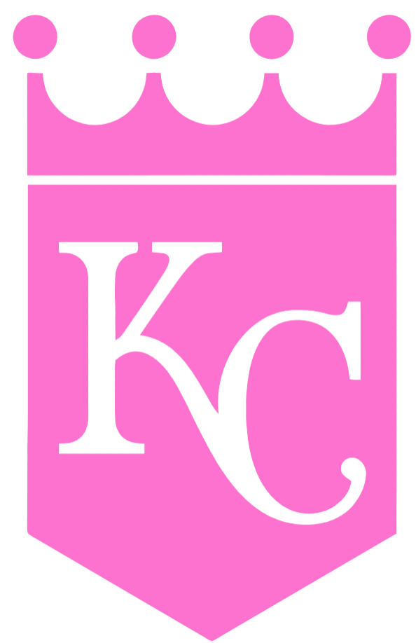 Kansas City Royals Pink Mothers Day Breast Cancer Awareness Team Logo Vinyl Decal PICK SIZE