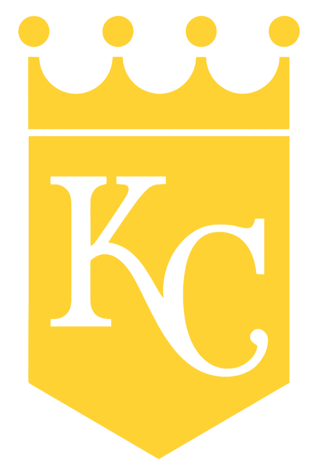 Kansas City Royals Yellow Childhood Cancer Awareness Team Logo Vinyl Decal PICK SIZE