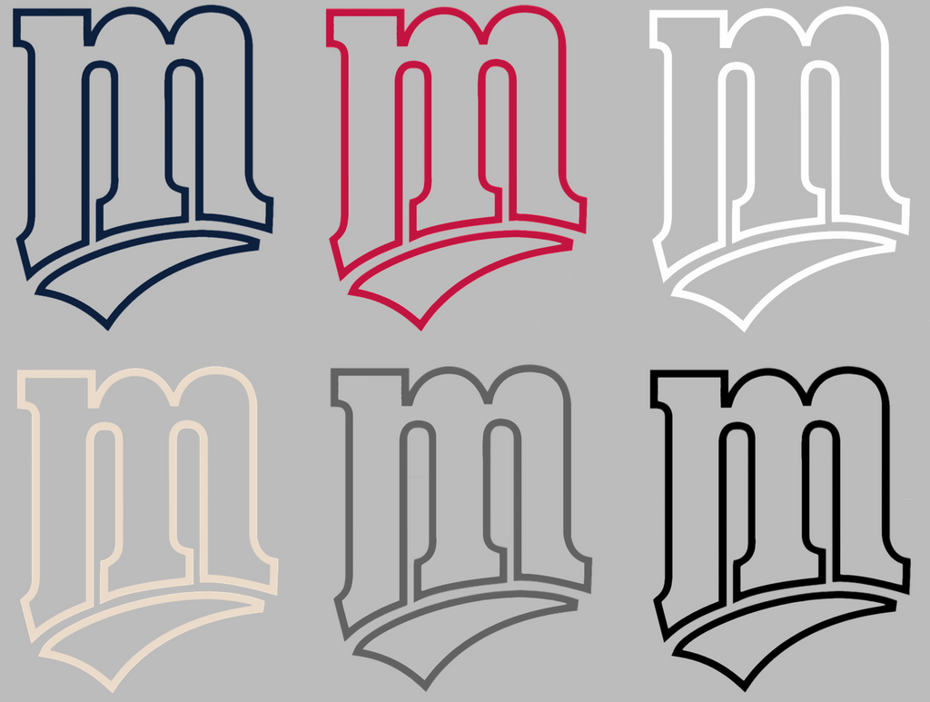 Minnesota Twins Retro Throwback M Logo Premium DieCut Vinyl Decal PICK COLOR & SIZE