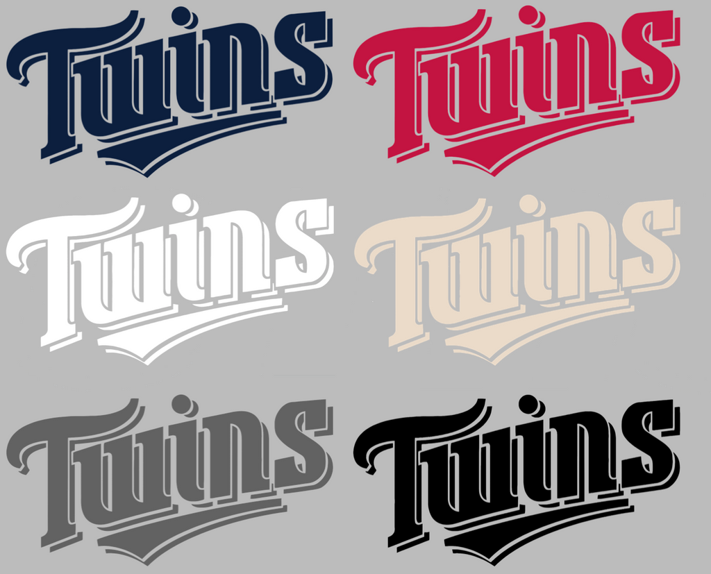 Minnesota Twins Retro Throwback Team Name Logo Premium DieCut Vinyl Decal PICK COLOR & SIZE