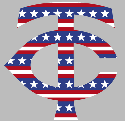 Minnesota Twins Stars & Stripes Team Logo USA American Flag Vinyl Decal PICK SIZE