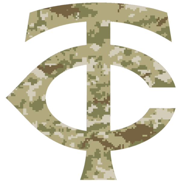 Minnesota Twins Salute to Service Team Logo Camouflage Camo Vinyl Decal PICK SIZE