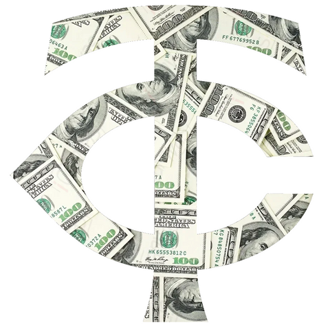 Minnesota Twins Money Print Team Logo Premium DieCut Vinyl Decal PICK SIZE