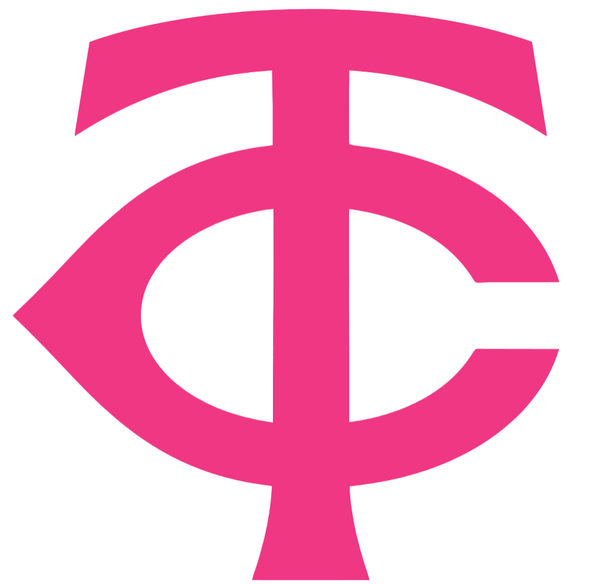 Minnesota Twins Hot Pink Team Logo Premium DieCut Vinyl Decal PICK SIZE