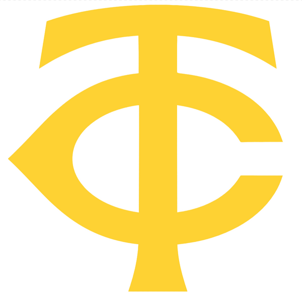 Minnesota Twins Yellow Childhood Cancer Awareness Team Logo Vinyl Decal PICK SIZE