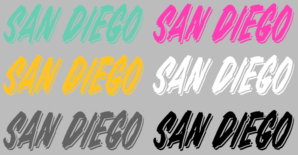 San Diego Padres City Connect Team Name Logo Premium DieCut Vinyl Decal PICK COLOR & SIZE