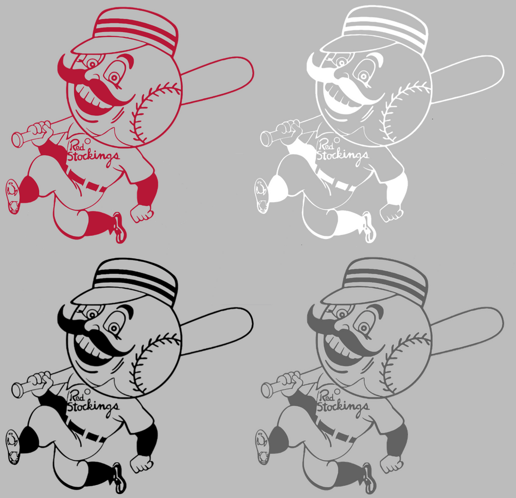 Cincinnati Reds Retro Throwback 1950s-1960s Logo Premium DieCut Vinyl Decal PICK COLOR & SIZE