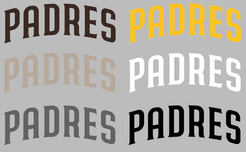 San Diego Padres Team Name Logo Premium DieCut Vinyl Decal PICK COLOR & SIZE
