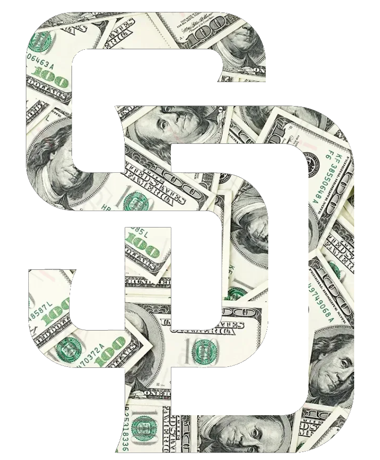 San Diego Padres Money Print Team Logo Premium DieCut Vinyl Decal PICK SIZE