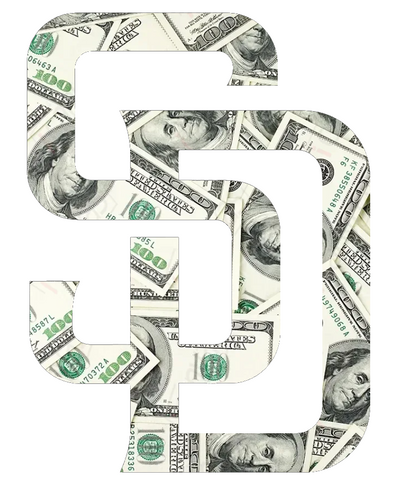 San Diego Padres Money Print Team Logo Premium DieCut Vinyl Decal PICK SIZE
