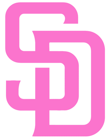 San Diego Padres Pink Mothers Day Breast Cancer Awareness Team Logo Vinyl Decal PICK SIZE