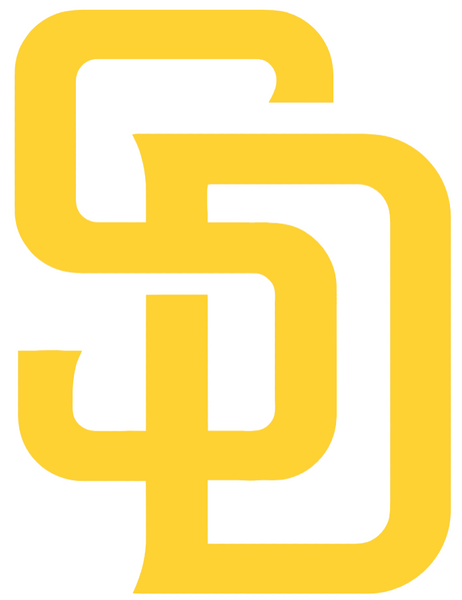 San Diego Padres Yellow Childhood Cancer Awareness Team Logo Vinyl Decal PICK SIZE