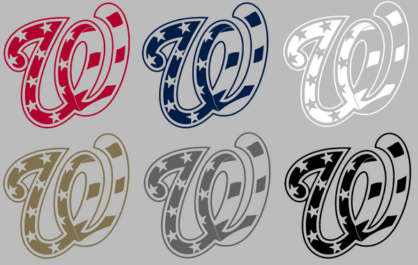 Washington Nationals Stars & Stripes W Logo Premium DieCut Vinyl Decal PICK COLOR & SIZE