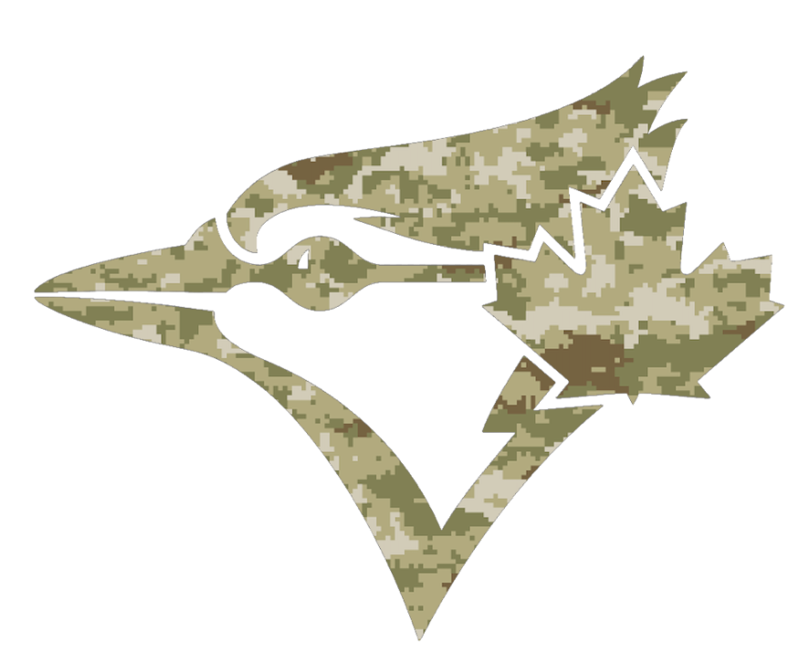 Toronto Blue Jays Salute to Service Team Logo Camouflage Camo Vinyl Decal PICK SIZE