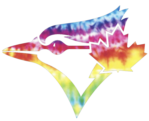 Toronto Blue Jays Crucial Catch Cancer Team Logo Tie Dye Vinyl Decal PICK SIZE