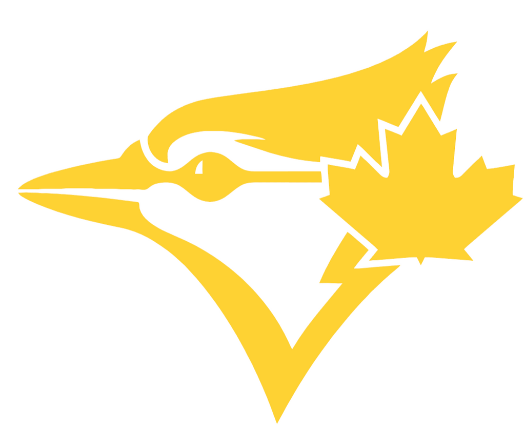 Toronto Blue Jays Yellow Childhood Cancer Awareness Team Logo Vinyl Decal PICK SIZE