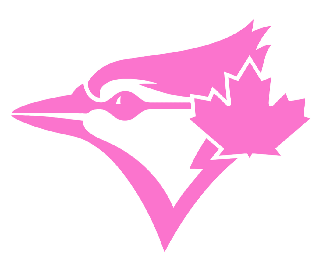 Toronto Blue Jays Pink Mothers Day Breast Cancer Awareness Team Logo Vinyl Decal PICK SIZE