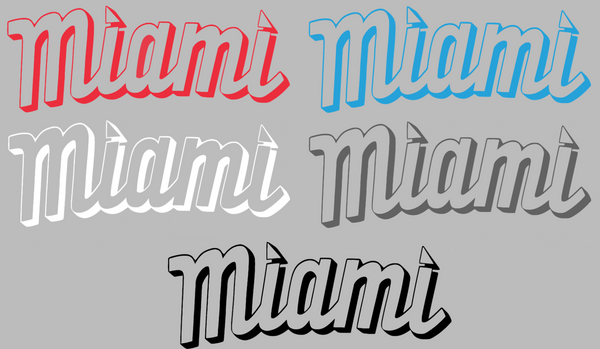 Miami Marlins City Connect Team Name Logo Premium DieCut Vinyl Decal PICK COLOR & SIZE