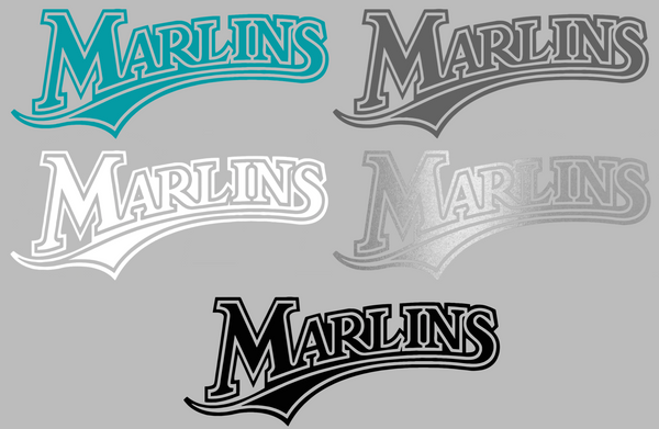 Florida Marlins Retro Throwback Team Name Logo Premium DieCut Vinyl Decal PICK COLOR & SIZE