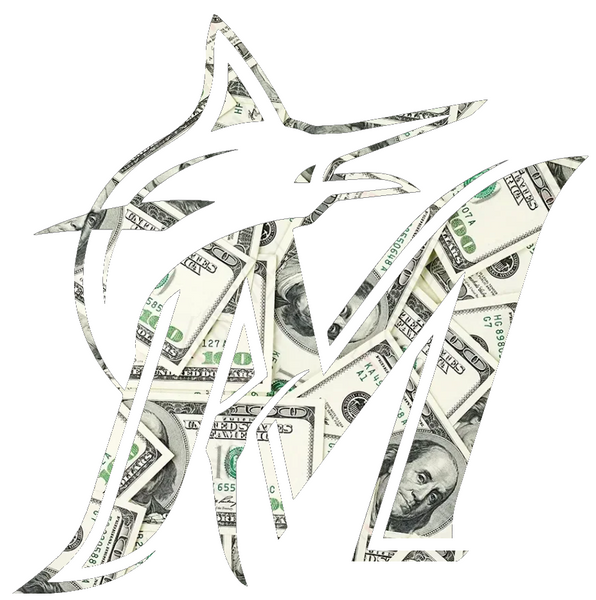 Miami Marlins Money Print Team Logo Premium DieCut Vinyl Decal PICK SIZE