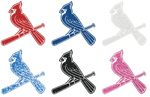 St Louis Cardinals Metallic Sparkle Alternate Bird Logo Premium DieCut Vinyl Decal PICK COLOR & SIZE