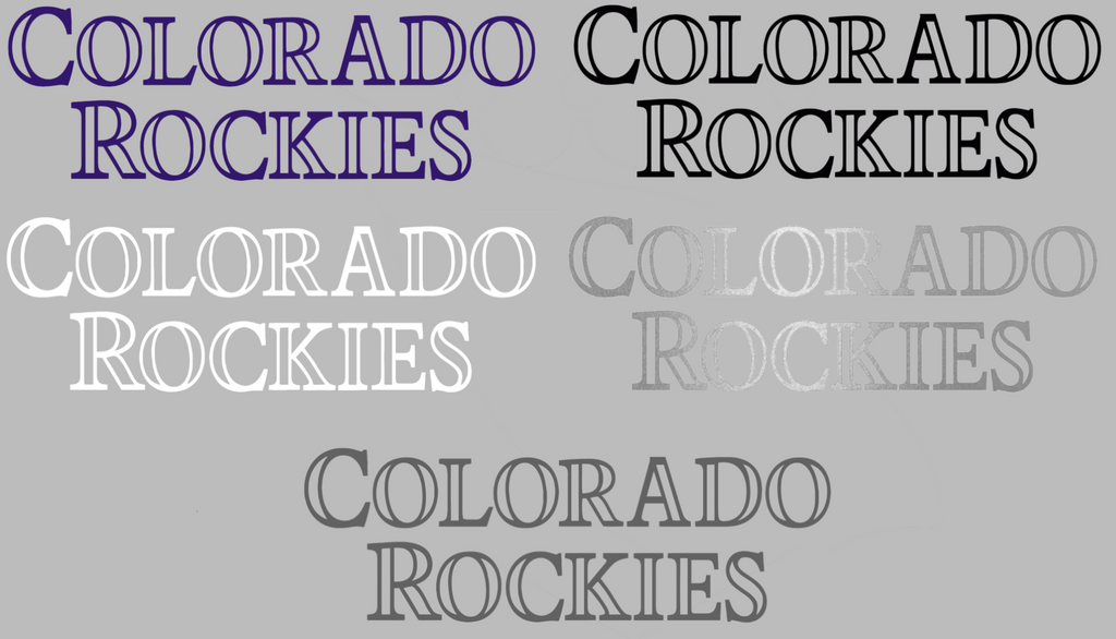 Colorado Rockies Team Name Logo Premium DieCut Vinyl Decal PICK COLOR & SIZE