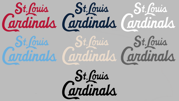 St Louis Cardinals Team Name Logo Premium DieCut Vinyl Decal PICK COLOR & SIZE