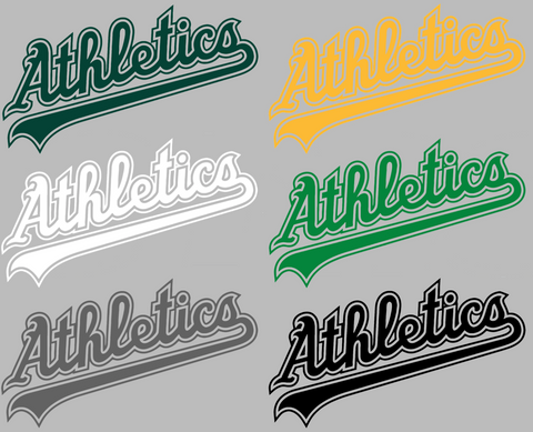 Oakland Athletics As Team Name Logo Premium DieCut Vinyl Decal PICK COLOR & SIZE