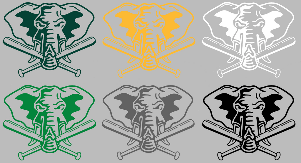 Oakland Athletics As Alternate Elephant Logo Premium DieCut Vinyl Decal PICK COLOR & SIZE