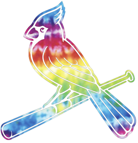 St Louis Cardinals Crucial Catch Cancer Alternate Bird Logo Tie Dye Vinyl Decal PICK SIZE