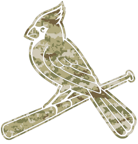 St Louis Cardinals Salute to Service Alternate Bird Logo Camouflage Camo Vinyl Decal PICK SIZE