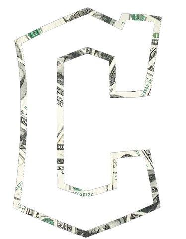 Cleveland Guardians Money Print C Logo Premium DieCut Vinyl Decal PICK SIZE