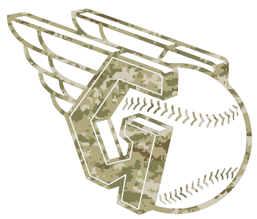 Cleveland Guardians Salute to Service Team Logo Camouflage Camo Vinyl Decal PICK SIZE