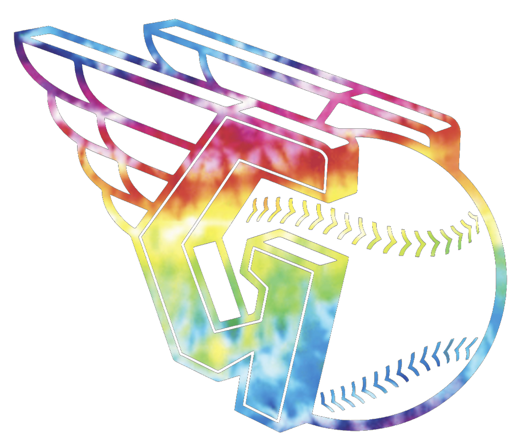 Cleveland Guardians Crucial Catch Cancer Team Logo Tie Dye Vinyl Decal PICK SIZE