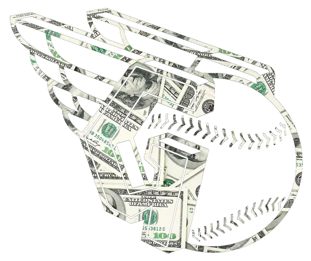 Cleveland Guardians Money Print Team Logo Premium DieCut Vinyl Decal PICK SIZE