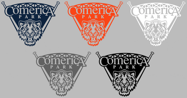 Detroit Tigers Comerica Park Logo Premium DieCut Vinyl Decal PICK COLOR & SIZE