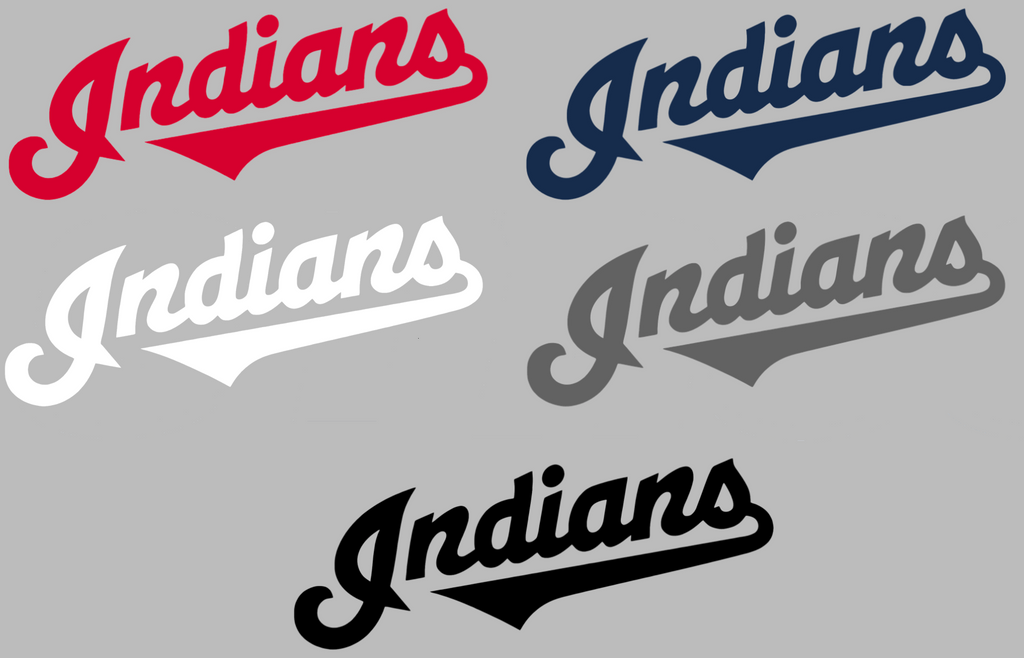 Cleveland Indians Team Name Logo Premium DieCut Vinyl Decal PICK COLOR & SIZE