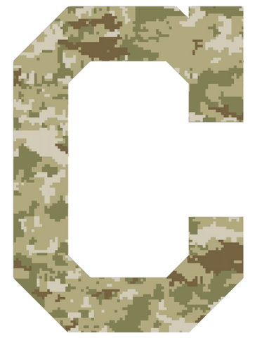 Cleveland Indians Salute to Service C Logo Camouflage Camo Vinyl Decal PICK SIZE