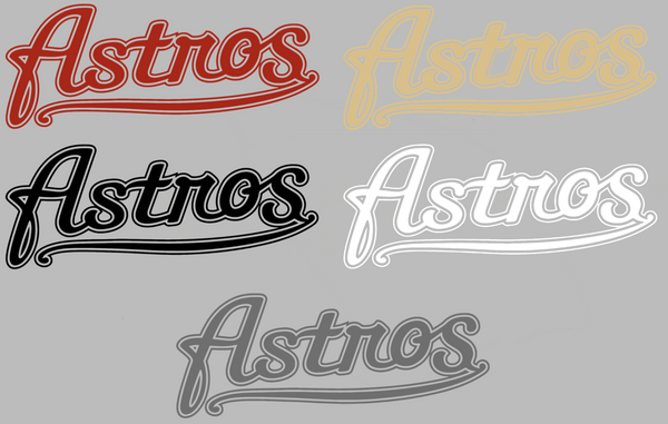 Houston Astros Retro Throwback 2000s-2010s Team Name Logo Premium DieCut Vinyl Decal PICK COLOR & SIZE