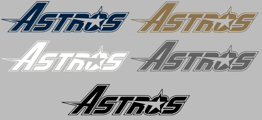 Houston Astros Retro Throwback 1990s Team Name Logo Premium DieCut Vinyl Decal PICK COLOR & SIZE
